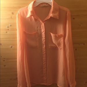 Peach blouse, forever 21